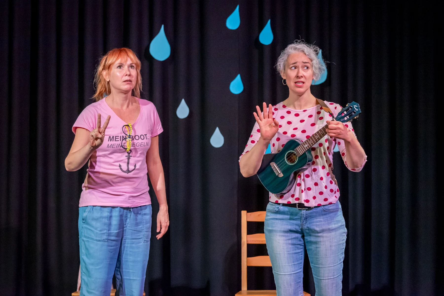 Two voices and a little music